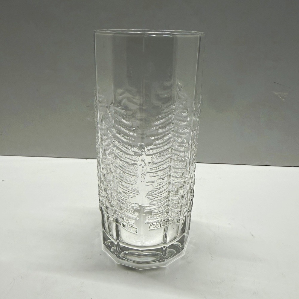 Vintage Iittala Kuusi Highball Glass Finland Pine Spruce Tree Tumbler Christmas